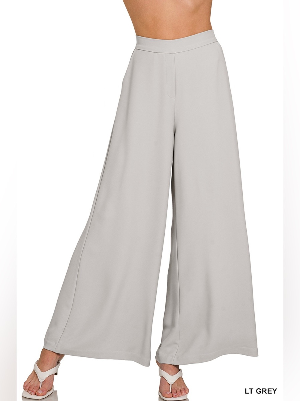 Zenana RELAXED FIT ELASTIC WAISTED WIDE LEG PANTS